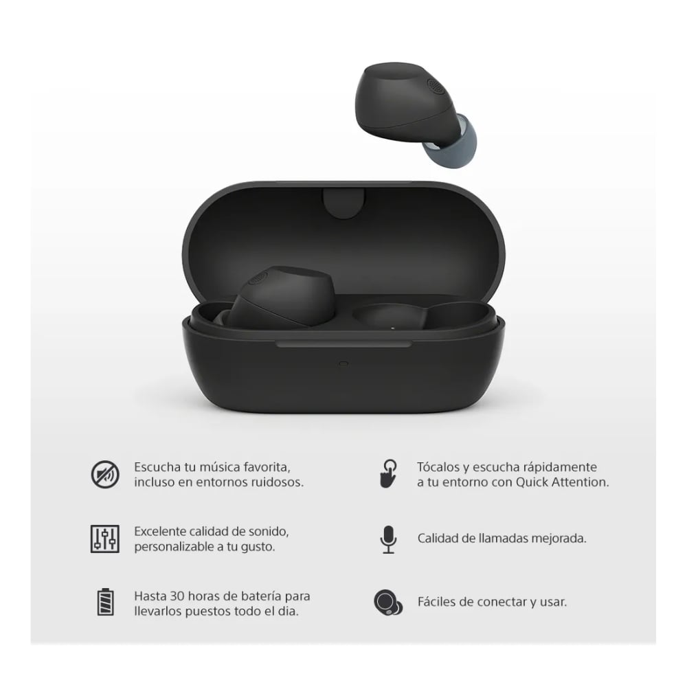 SONY AUDÍFONOS INALÁMBRICOS NOISE CANCELLING IN EAR WF-C710N NEGRO - 3