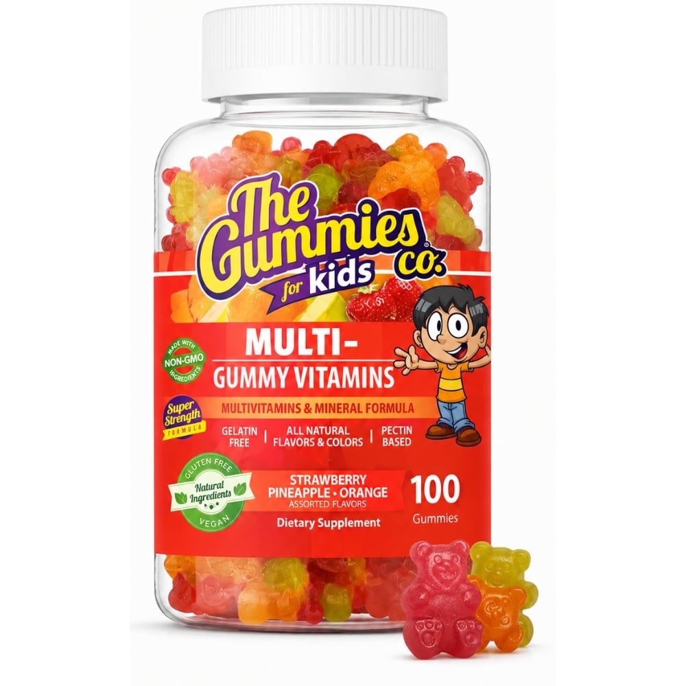 THE GUMMIES CO PARA NIÑOS GOMITAS MEGA MULTIVITAMÍNICO FRESA Y PIÑA - 2
