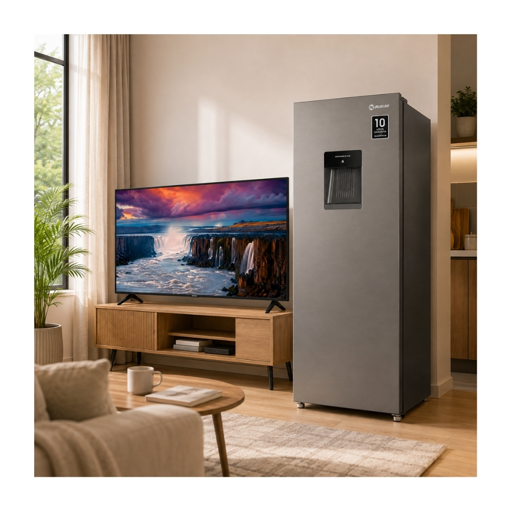 TELEVISOR MIRAY TV 50' 4K UHD NEGRO + REFRIGERADORA MIRAY 172L GRIS - 2