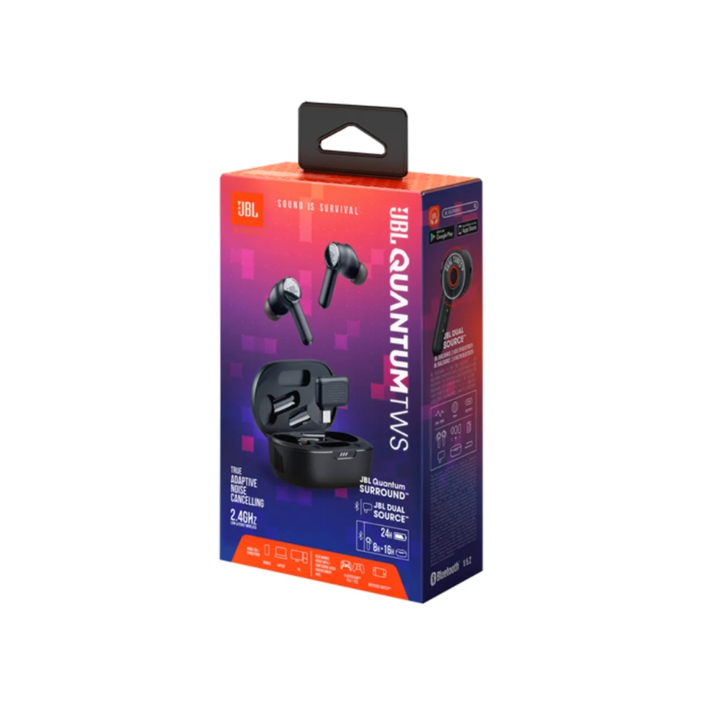 AUDÍFONOS JBL QUANTUM TWS NEGRO BLUETOOTH ANC 16 HORAS BAJA LATENCIA - 7