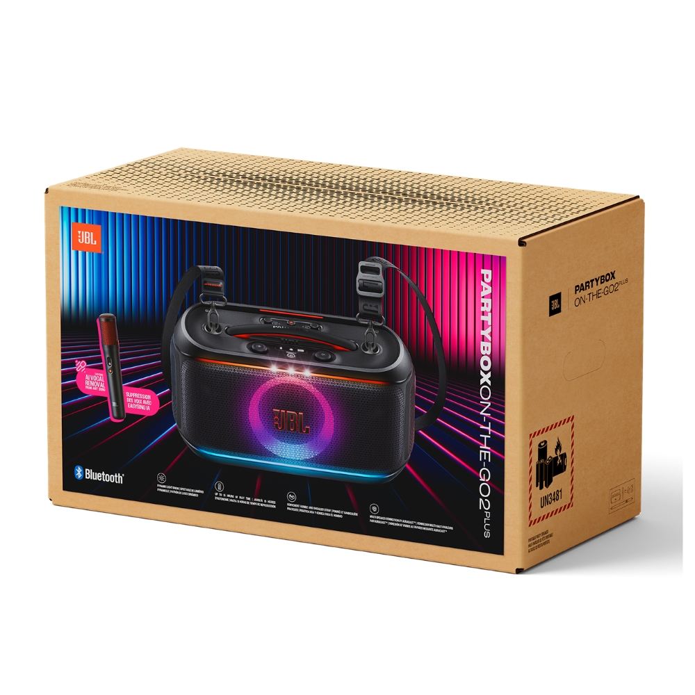 PARLANTE JBL PARTYBOX ON-THE-GO 2 PLUS + MICRÓFONO CON IA - 9