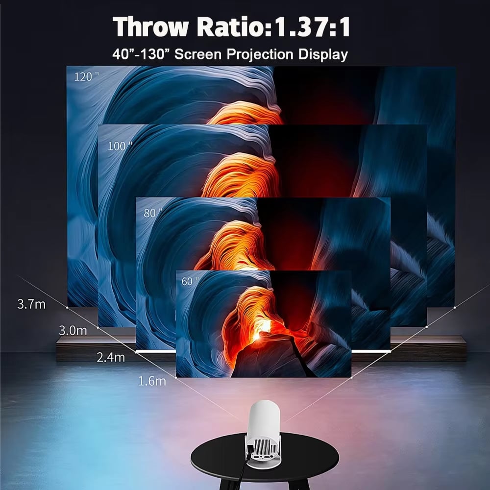 PROYECTOR HY300 SMART ANDROID 11 WIFI + AUDÍFONOS BLACKSHEEP GLOBE DE REGALO - 4