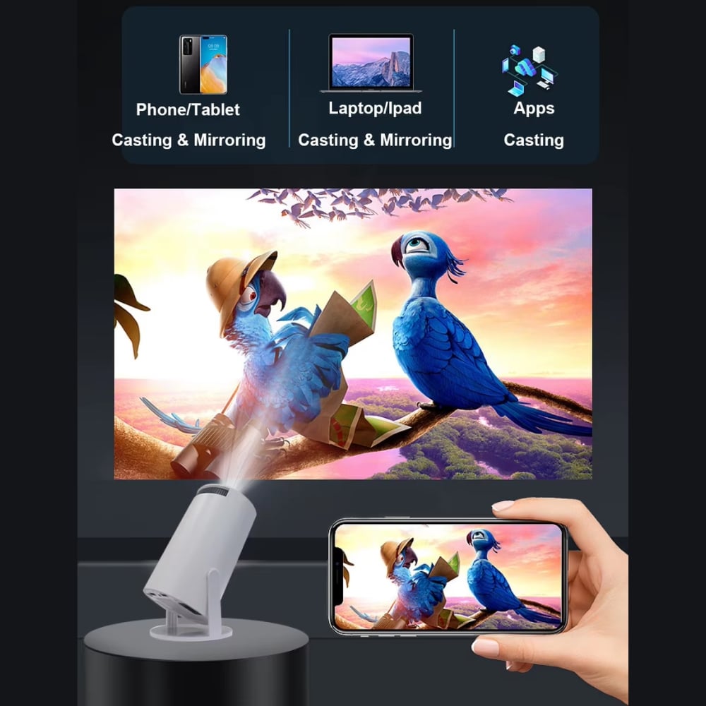PROYECTOR HY300 SMART ANDROID 11 WIFI + AUDÍFONOS BLACKSHEEP GLOBE DE REGALO - 6