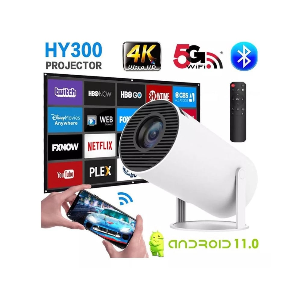 PROYECTOR HY300 SMART ANDROID 11 WIFI + AUDÍFONOS BLACKSHEEP GLOBE DE REGALO - 8