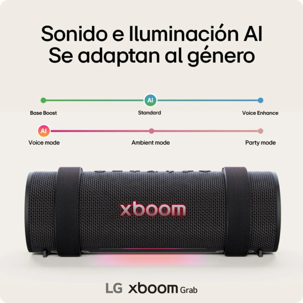 PARLANTE BLUETOOTH LG XBOOM GRAB 30W CERTIFICACIÓN MILITAR IP67 - NEGRO - 7