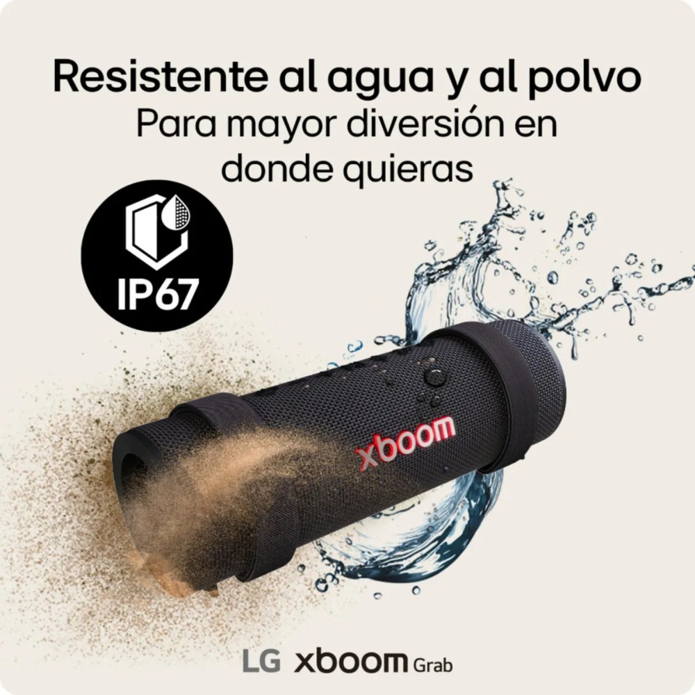 PARLANTE BLUETOOTH LG XBOOM GRAB 30W CERTIFICACIÓN MILITAR IP67 - NEGRO - 8