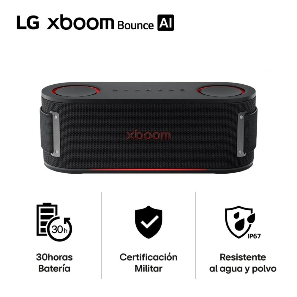 PARLANTE BLUETOOTH LG XBOOM BOUNCE 40W CERTIFICIÓN MILITAR IP67 - 1