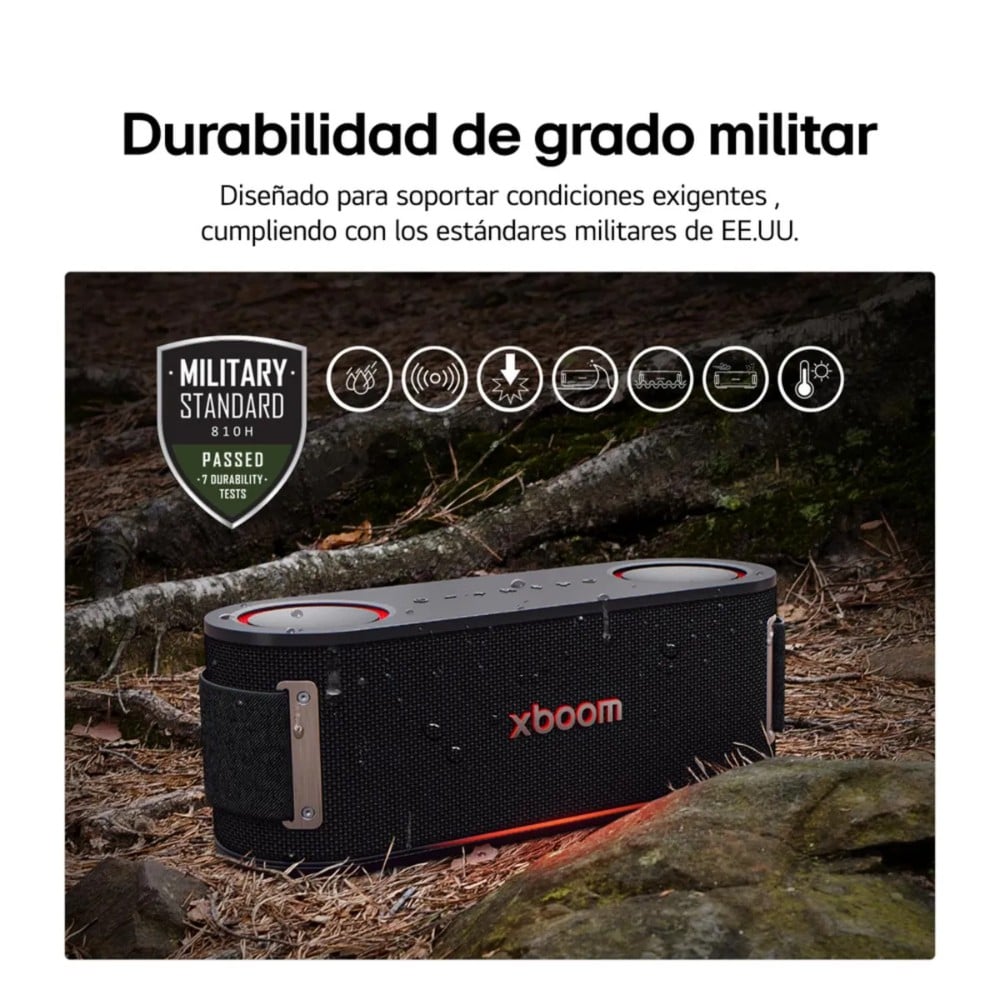 PARLANTE BLUETOOTH LG XBOOM BOUNCE 40W CERTIFICIÓN MILITAR IP67 - 7