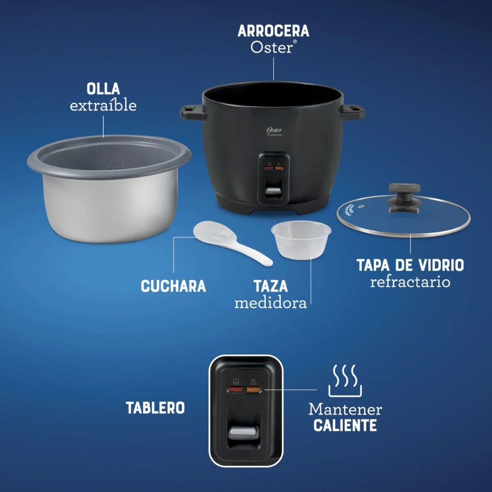 OLLA ARROCERA OSTER CKSTRCB10DFBLK 1.8LT - NEGRO - 7