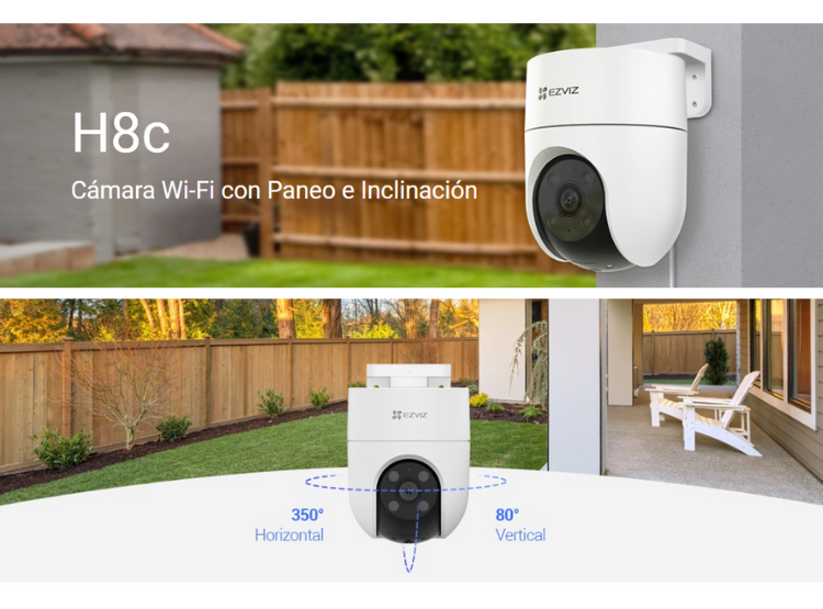 CÁMARA SEGURIDAD EZVIZ INALÁMBRICA WIFI PT H8C EXTERIORES FULL HD + MICROSD 128GB - 2
