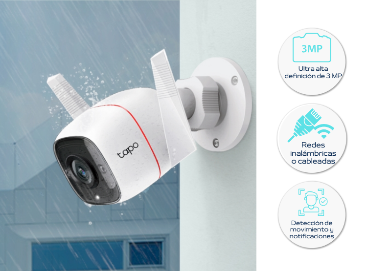 CÁMARA TP-LINK TAPO C310 INALÁMBRICA WIFI EXTERIOR 2K TAPO 310 ALMACENAMIENTO HASTA 128 GB - 4