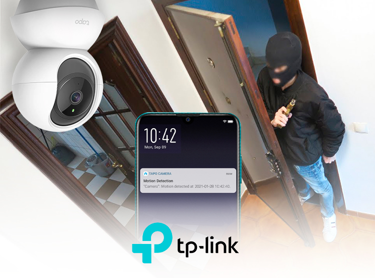 CÁMARA SEGURIDAD TP-LINK WI FI 360º INTERIORES CON RESOLUCIÒN 2K TAPO C210 + MICRO SD 128 GB HASTA 512 GB - 4