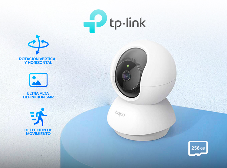 CÁMARA SEGURIDAD TP-LINK TAPO C210 WI FI 360º INTERIORES CON RESOLUCIÒN 2K TAPO C210 HASTA 512 GB - 2