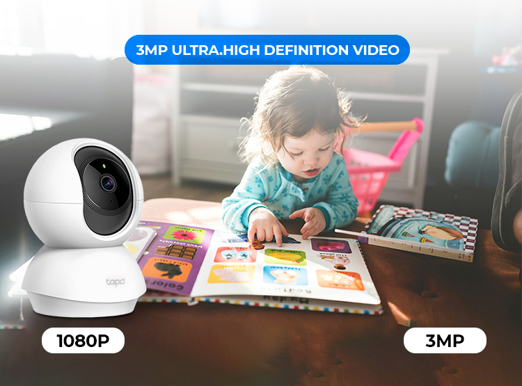 CÁMARA SEGURIDAD TP-LINK TAPO C210 WI FI 360º INTERIORES CON RESOLUCIÒN 2K TAPO C210 HASTA 512 GB - 3