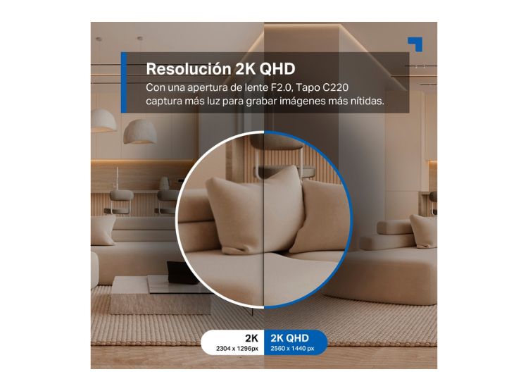 CÁMARA DE SEGURIDAD TAPO C220 IP GIRATORIA 360° 2K 4MP + MICRO SD128GB - 4