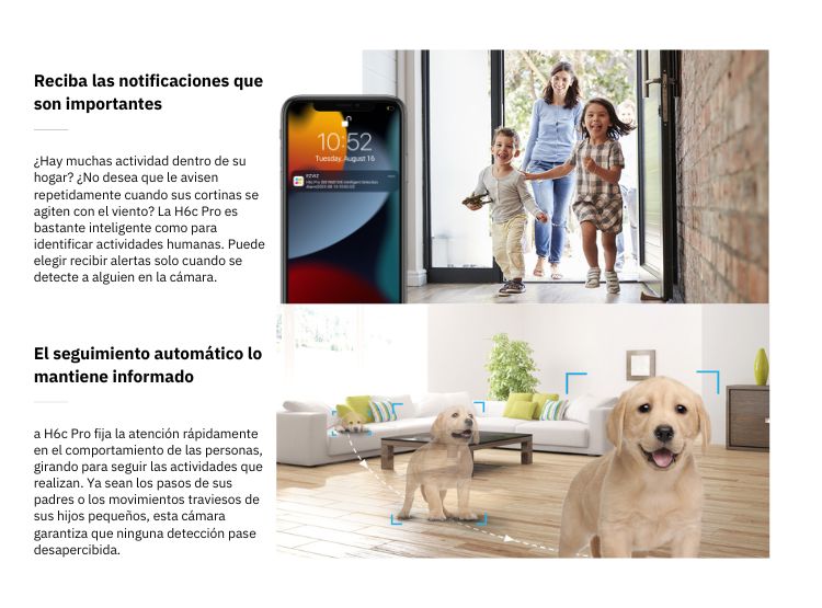 CÁMARA DE SEGURIDAD WIFI H6C 2K 3MP + MICRO SD 64GB PARA INTERIORES EZVIZ - 4