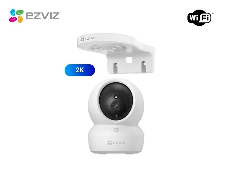 CÁMARA DE SEGURIDAD WIFI H6C 2K 3MP + SOPORTE DE MONTAJE PARA INTERIORES EZVIZ - 1