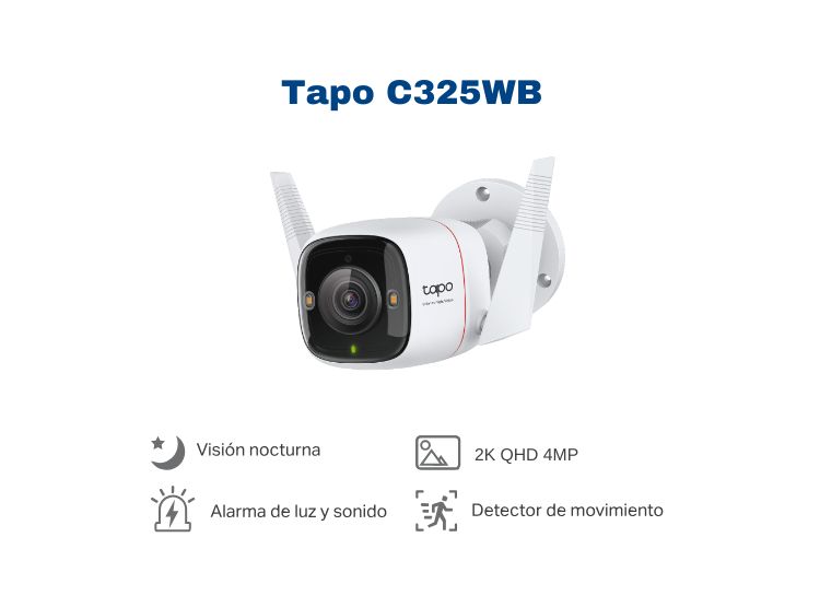 CÁMARA DE SEGURIDAD WIFI TAPO C352WB 2K QHD + MICRO SD 128GB PARA EXTERIOR CON IP66 - 2