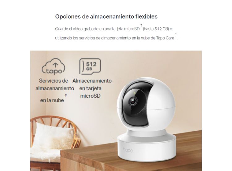 CÁMARA SEGURIDAD TP-LINK TAPO C222 2K QHD + MICRO SD 128GB PARA INTERIORES CON AUDIO BIDIRECCIONAL - 5