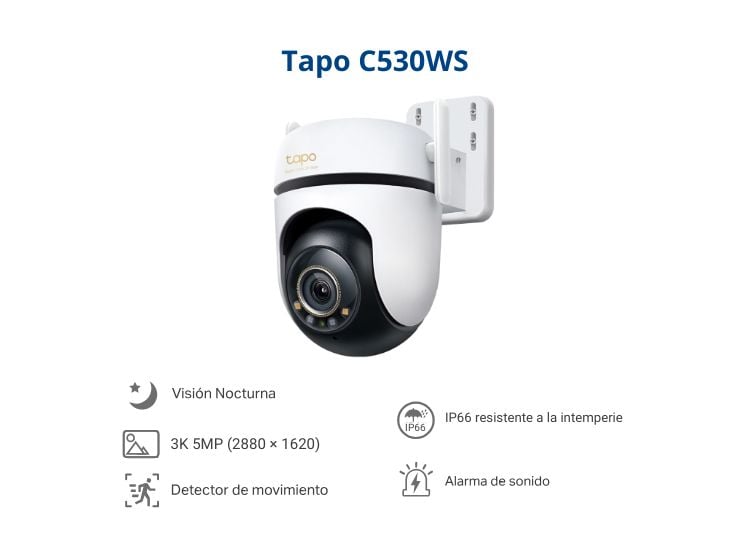 CÁMARA SEGURIDAD TP-LINK TAPO C530WS 3K 5MP + MICRO SD 64GB CON AUDIO BIDIRECCIONAL - 2
