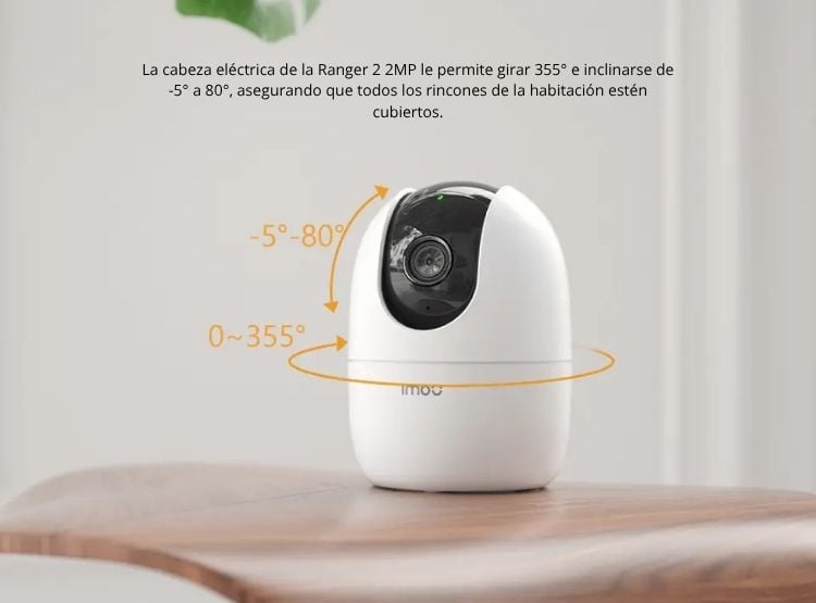 CÁMARA DE SEGURIDAD IMOU RANGER 2 3MP + MICRO SD 128GB INTERIOR 360° VISION NOCTURNA - 4