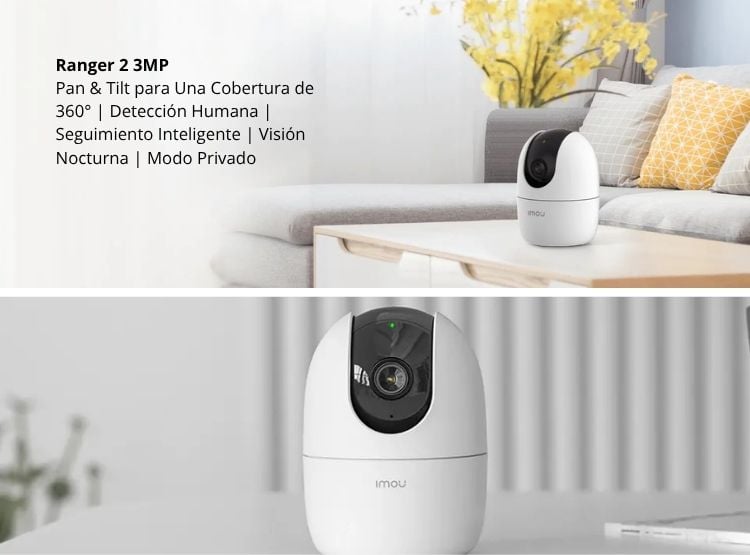 CÁMARA DE SEGURIDAD IMOU RANGER 2 3MP INTERIOR 360° VISION NOCTURNA - 3