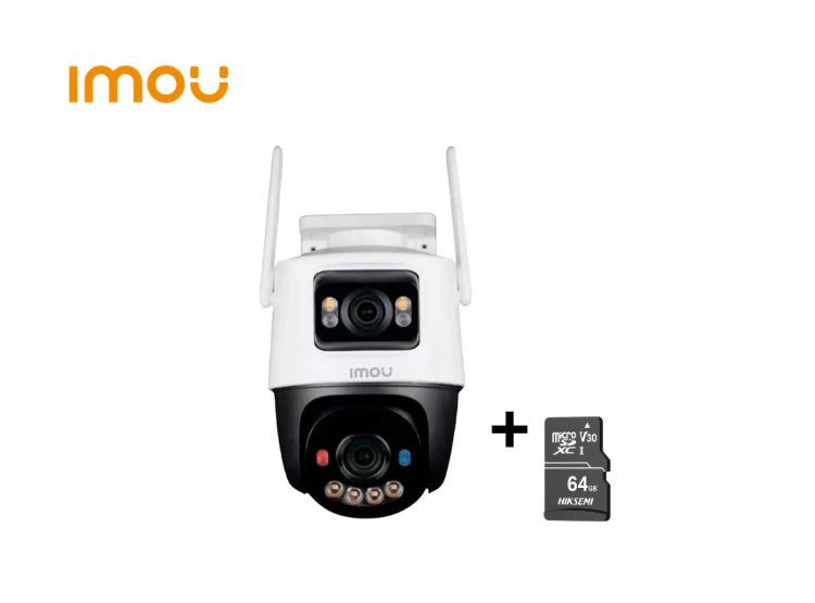 CÁMARA SEGURIDAD IMOU WI-FI CRUISER DUAL 5MP + 5MP + MICRO SD 64GB 360° NOCHE COLOR - 1