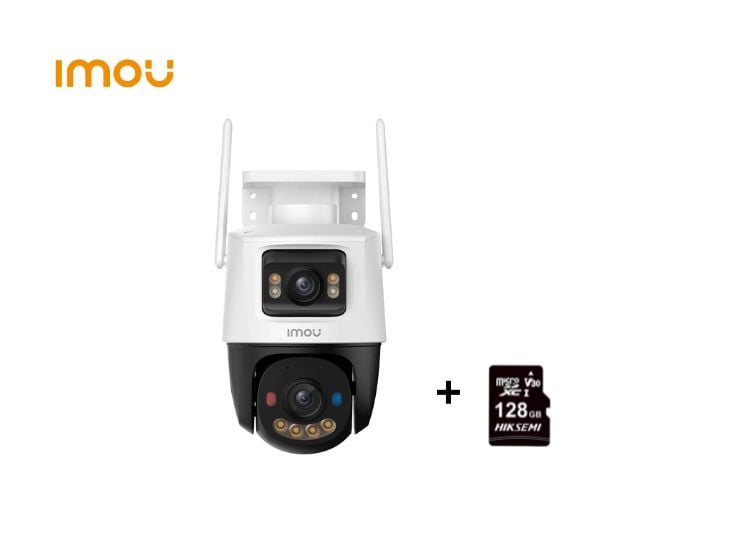 CÁMARA SEGURIDAD IMOU WI-FI CRUISER DUAL 3MP + 5MP + MICRO SD 128GB 360° NOCHE COLOR - 1