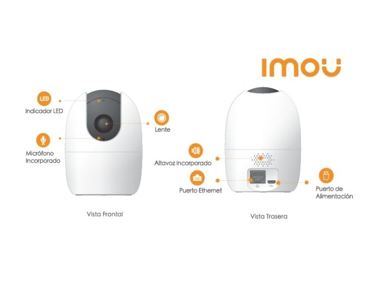 KIT DE 2 CÁMARA DE SEGURIDAD IMOU RANGER 2 3MP + MICRO SD 64GB INTERIOR 360° VISION NOCTURNA - 2
