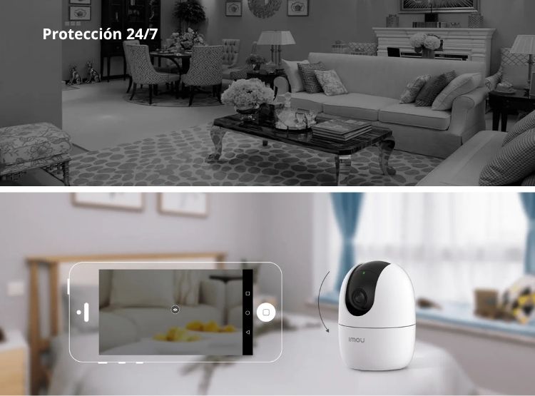 KIT DE 2 CÁMARA DE SEGURIDAD IMOU RANGER 2 3MP + MICRO SD 64GB INTERIOR 360° VISION NOCTURNA - 6