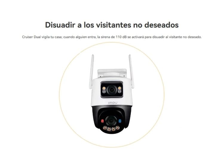 KIT DE 2 CÁMARA SEGURIDAD IMOU WI-FI CRUISER DUAL 5MP + 5MP + MICRO SD 64GB 360° NOCHE COLOR - 2