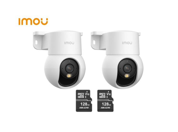 KIT DE 2 CÁMARA SEGURIDAD WI-FI IMOU RANGER MINI 2K 3MP + MICRO SD 128GB 360° NOCHE COLOR INTERIOR - 1