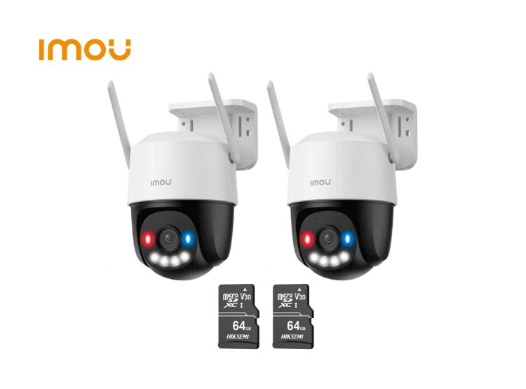 KIT DE 2 CÁMARA SEGURIDAD DOMO IMOU WI-FI CRUISER SC 5MP 3K + MICRO SD 64GB FULL COLOR EXTERIOR - 1