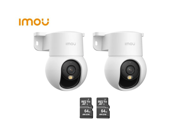 KIT DE 2 CÁMARA SEGURIDAD WI-FI IMOU RANGER MINI 2K 3MP + MICRO SD 64GB 360° NOCHE COLOR INTERIOR - 1