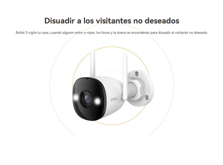 KIT DE 2 CÁMARA SEGURIDAD PARA EXTERIORES BULLET 3 3K 5MP + MICRO SD 128GB FULL COLOR PT IP67 IMOU - 5