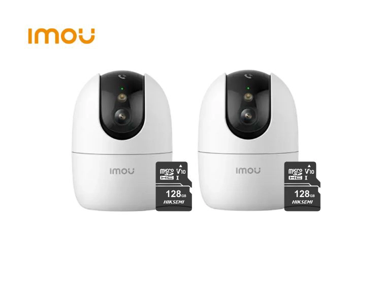 KIT 2 CÁMARA SEGURIDAD RANGER 2 PRO 3K 5MP + MICRO SD 128GB INTERIOR BOTON LLAMADA - 1