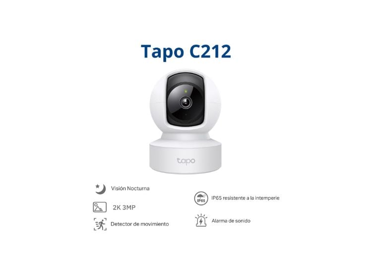 KIT DE 2 CÁMARAS DE SEGURIDAD INTERIOR TAPO C212 2K 3MP + MICRO SD 128GB PARA INTERIOR HOGAR/OFICINA - 2