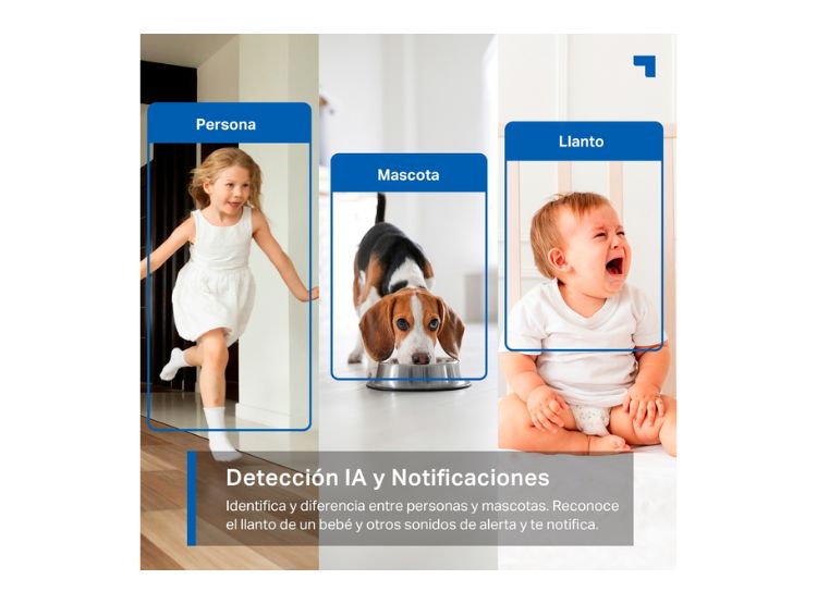 KIT DE 3 CÁMARAS DE SEGURIDAD INTERIOR TAPO C220 2K QHD 4MP PARA INTERIOR HOGAR/OFICINA - 3