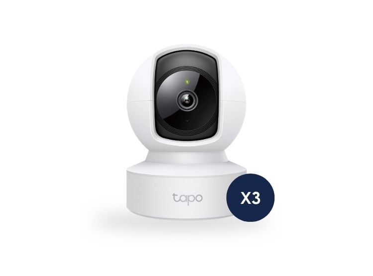 KIT DE 3 CÁMARAS DE SEGURIDAD INTERIOR TAPO C212 2K 3MP PARA INTERIOR HOGAR/OFICINA - 1