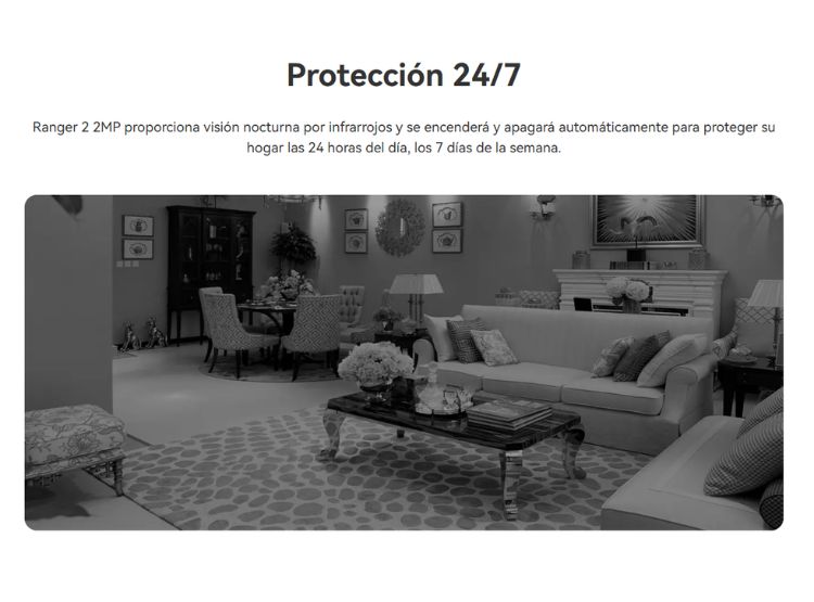 CÁMARA SEGURIDAD RANGER 2 5MP 3K INTERIOR MOVIMIENTO PAN/TILT - 6