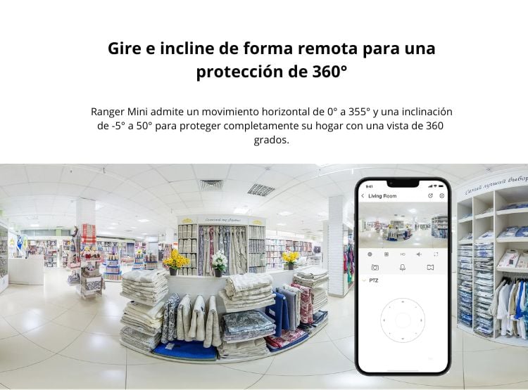 CÁMARA SEGURIDAD RANGER MINI 3K 5MP + MICRO SD 128GB VISION NOCTURNA 360 - 3