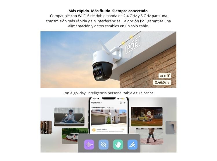 CÁMARA SEGURIDAD TITAN PRO 3K 6MP + MICRO SD 128GB EXTERIOR VISION NOCTURNA COLOR - 3