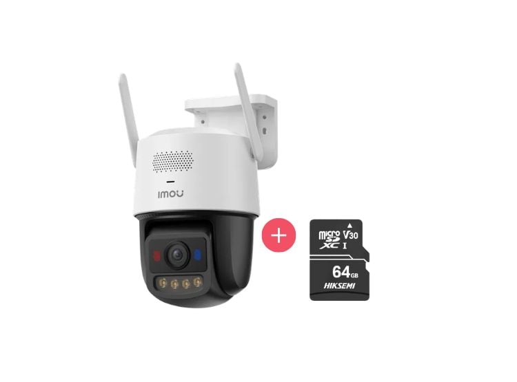 CÁMARA SEGURIDAD TITAN PRO 3K 6MP + MICRO SD 64GB EXTERIOR VISION NOCTURNA COLOR - 1