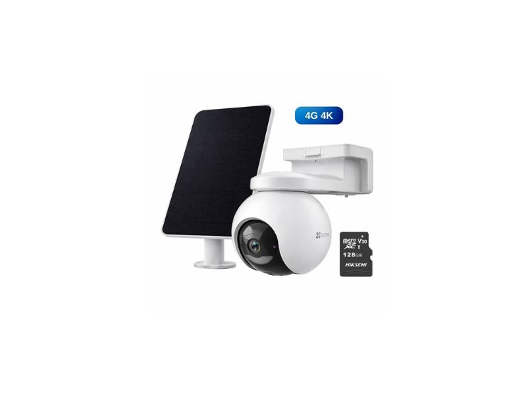 CÁMARA SEGURIDAD CON BATERIA EZVIZ EB8 4G 4K + MICRO SD 128GB PANEL SOLAR EXTERIOR EZVIZ - 1