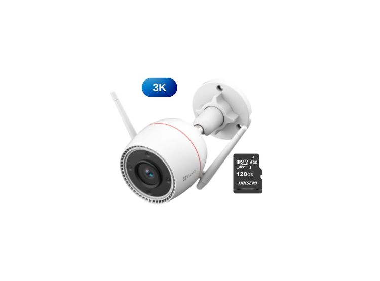 CÁMARA DE SEGURIDAD EZVIZ H3C 3K 5MP + MICRO SD 128GB WIFI PARA EXTERIORES EZVIZ - 1