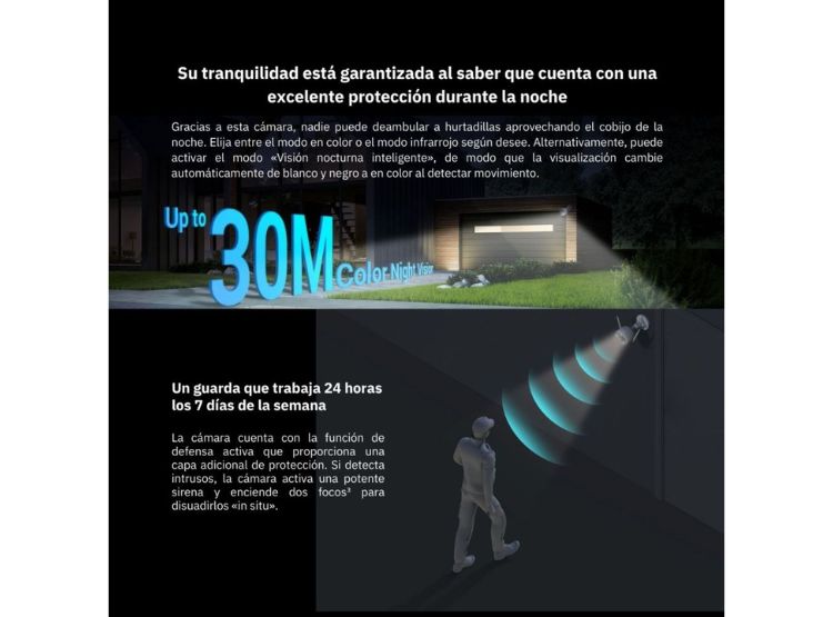 CÁMARA DE SEGURIDAD EZVIZ H3 2K + MICRO SD64GB LENTE FIJO WIFI PARA EXTERIORES EZVIZ - 4