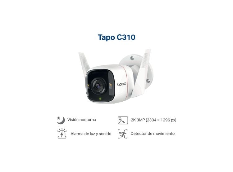 KIT DE 2 CÁMARA SEGURIDAD TAPO C310 + MICRO SD 64GB PARA EXTERIORES LENTE FIJO - 2