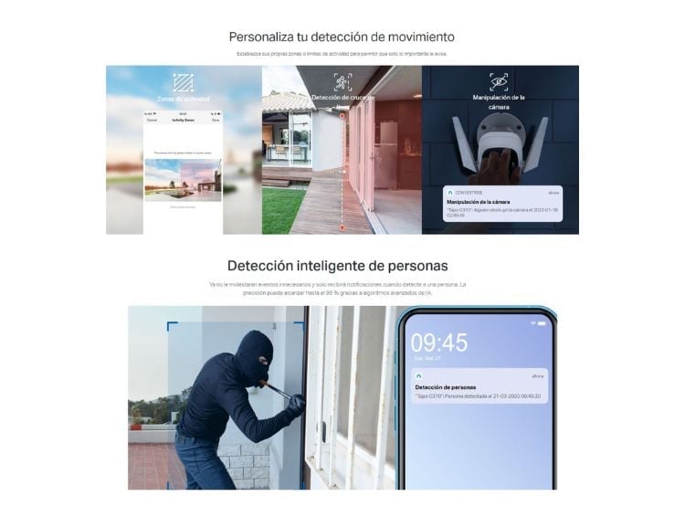 KIT DE 2 CÁMARA SEGURIDAD TAPO C310 + MICRO SD 64GB PARA EXTERIORES LENTE FIJO - 5