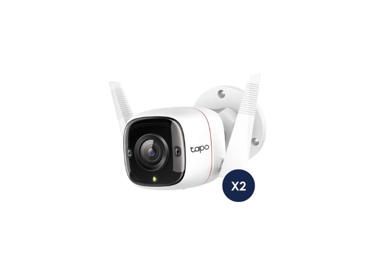 KIT DE 2 CÁMARA SEGURIDAD TAPO C310 PARA EXTERIORES LENTE FIJO - 1