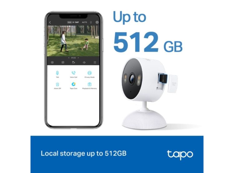 CÁMARA SEGURIDAD TAPO C113 2K 3MP + MICRO SD 128GB INTERIOR DETECCIÓN IA - 6